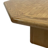Vintage coffee table 1980s wood minimalist design