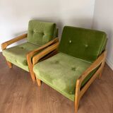 Pair of vintage Scandinavian armchairs – Eugen Schmidt / Solofor style