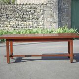 Farmhouse table with extensions and its 2 benches, living room table, solid wood table, kitchen, chalet, ca