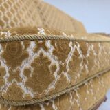 1950s, Danish 3-seater sofa, furniture velour, carved ash wood.