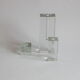 Glass block candlesticks and solifleur vase by Walther glass, Germany 1960s.