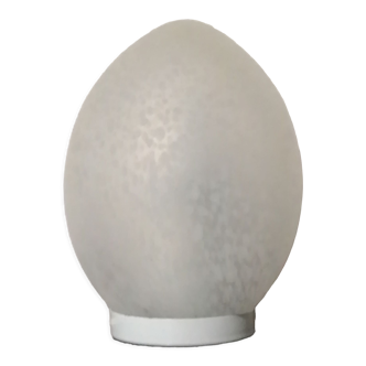 Lampe œuf petit modèle moucheté verre de Murano Domec vintage 1970