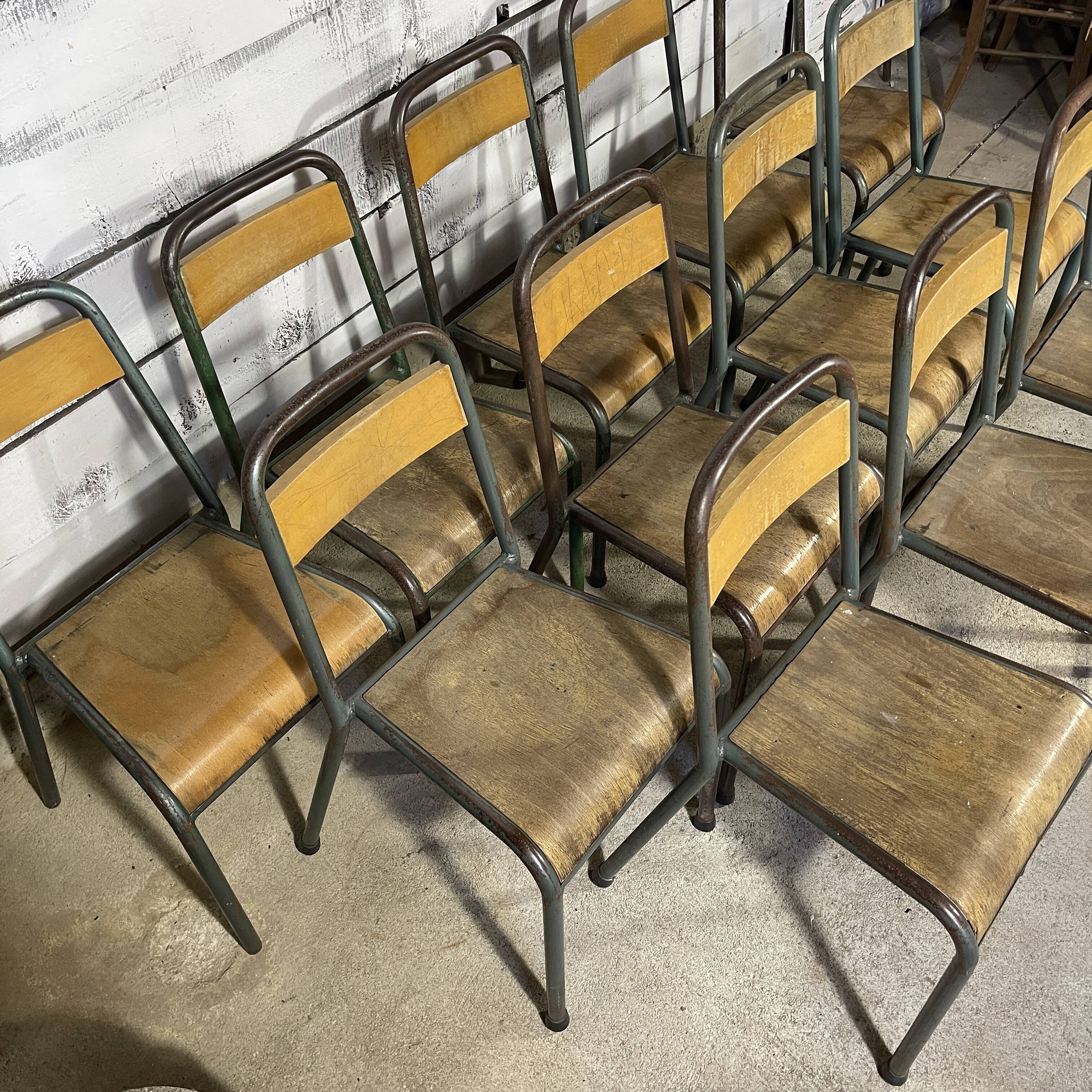 Set of 13 stella school chairs