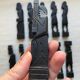 12 Carved Ebony Knife Holders in African Style