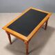 Antique oak desk with black laminate, 20th century