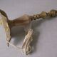 Old lamp foot in stone marble onyx and bronze 25 cm deco desk living room