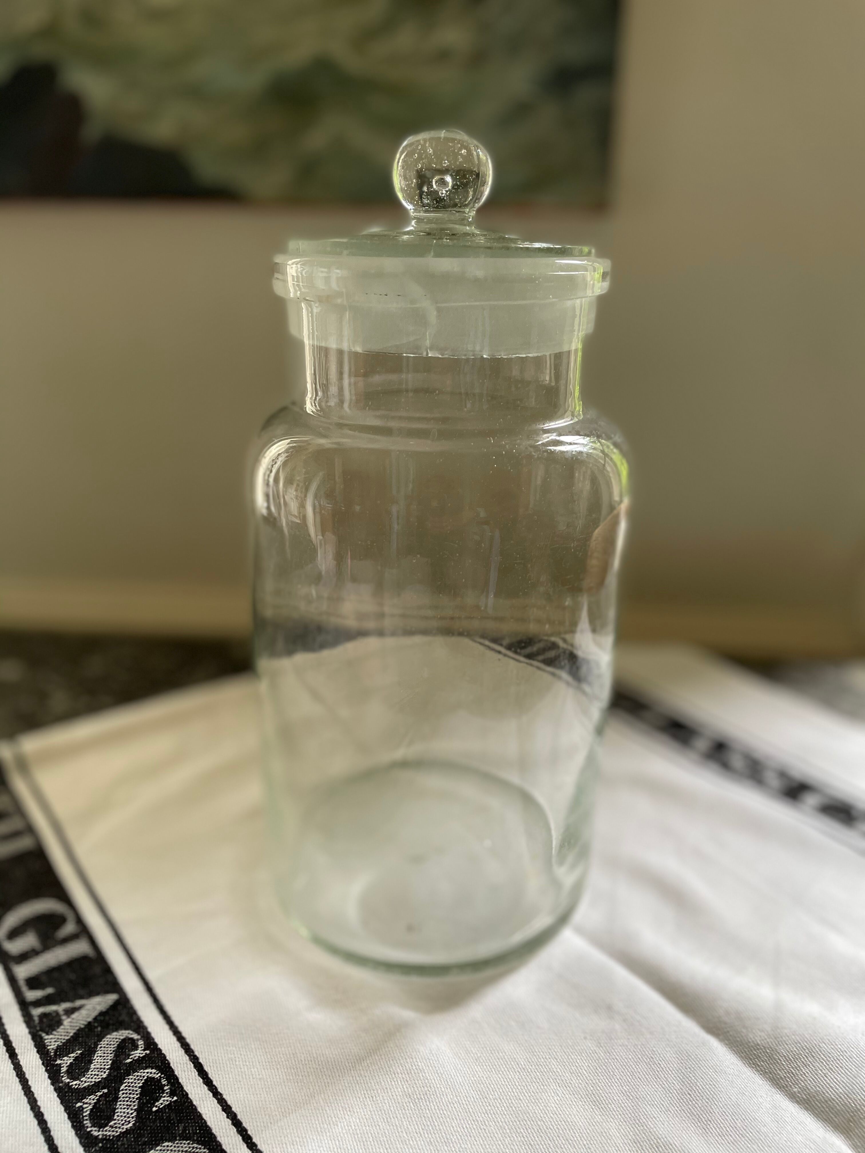 Glass grocery jar