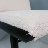 2x 'boomerang' h. mitzlaff, e. schmidt for soloform, bouclé lounge chairs, 1953