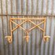 Vintage rattan wicker coat rack