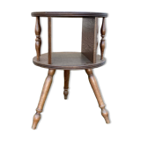Gueridon side table turned wood