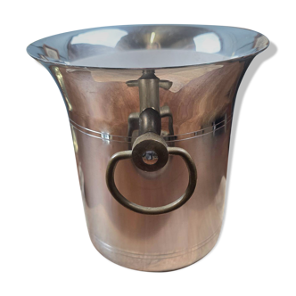 Jean Couzon champagne bucket in 18/10 stainless steel – France