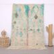 Turquoise Vintage Boujaad Rug 158 cm x 262 cm - Moroccan Wool rug Handmade
