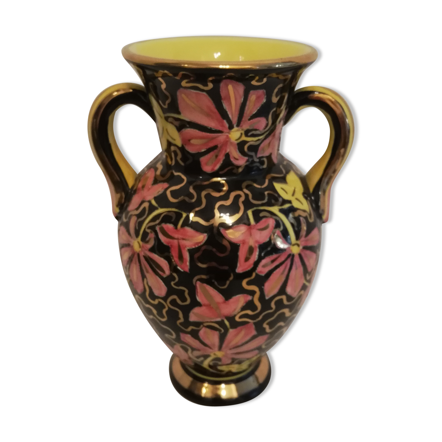 Monaco vase with floral decoration