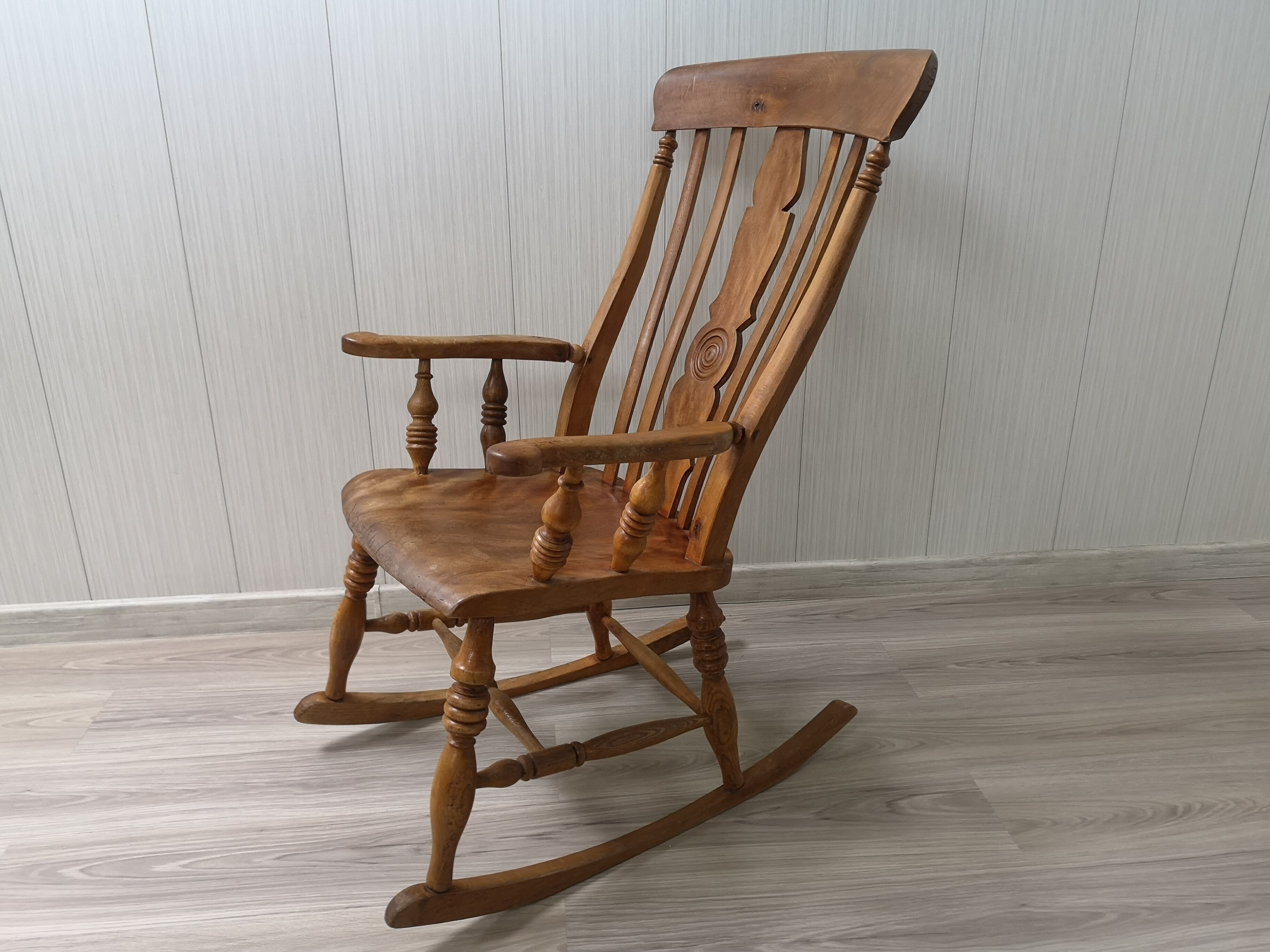 Mid - Century wooden rocking chair