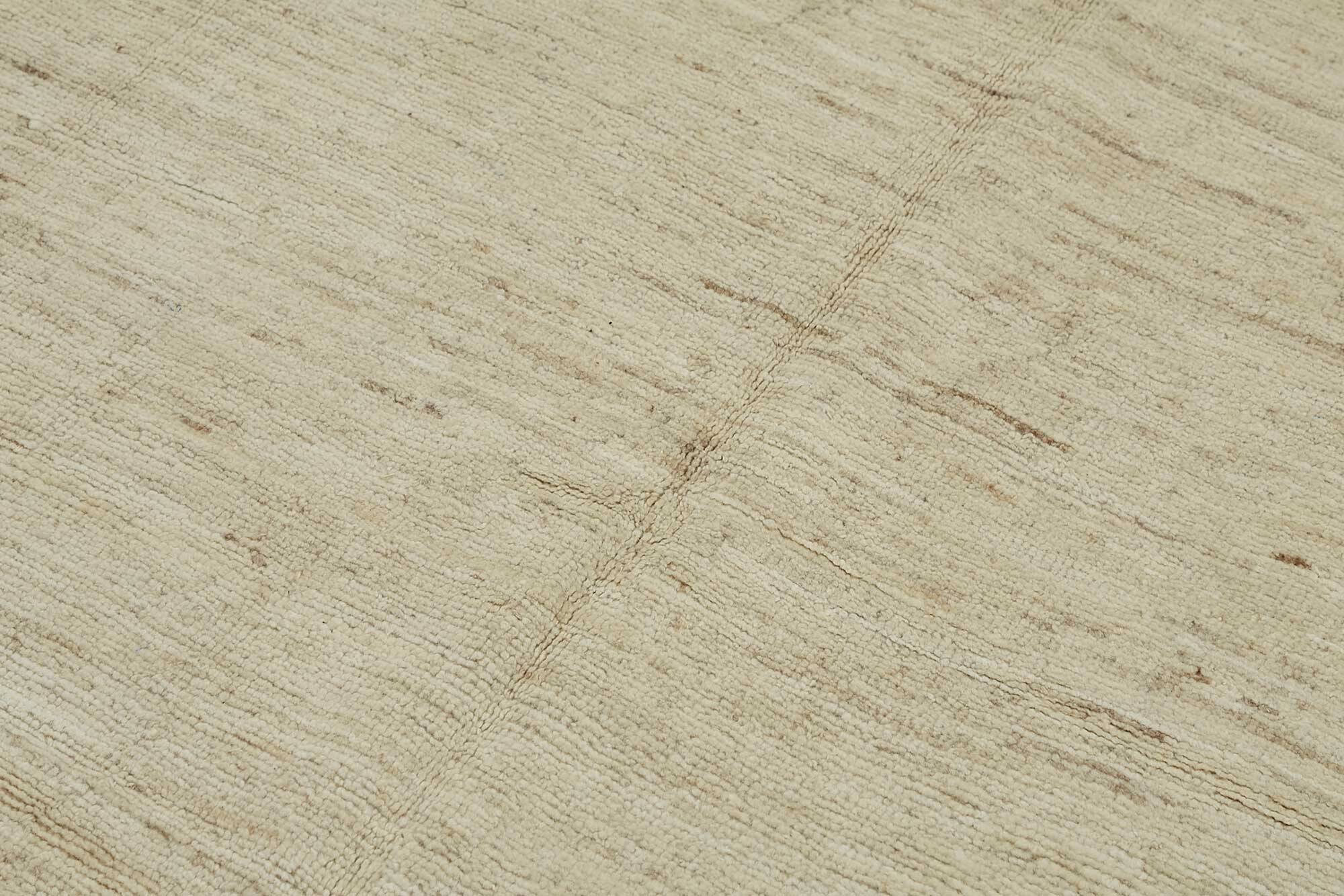 Handwoven Tribal One of a Kind 175 cm x 236 cm Beige Wool Carpet