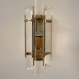 Crystal baguette wall lights from the 80s
