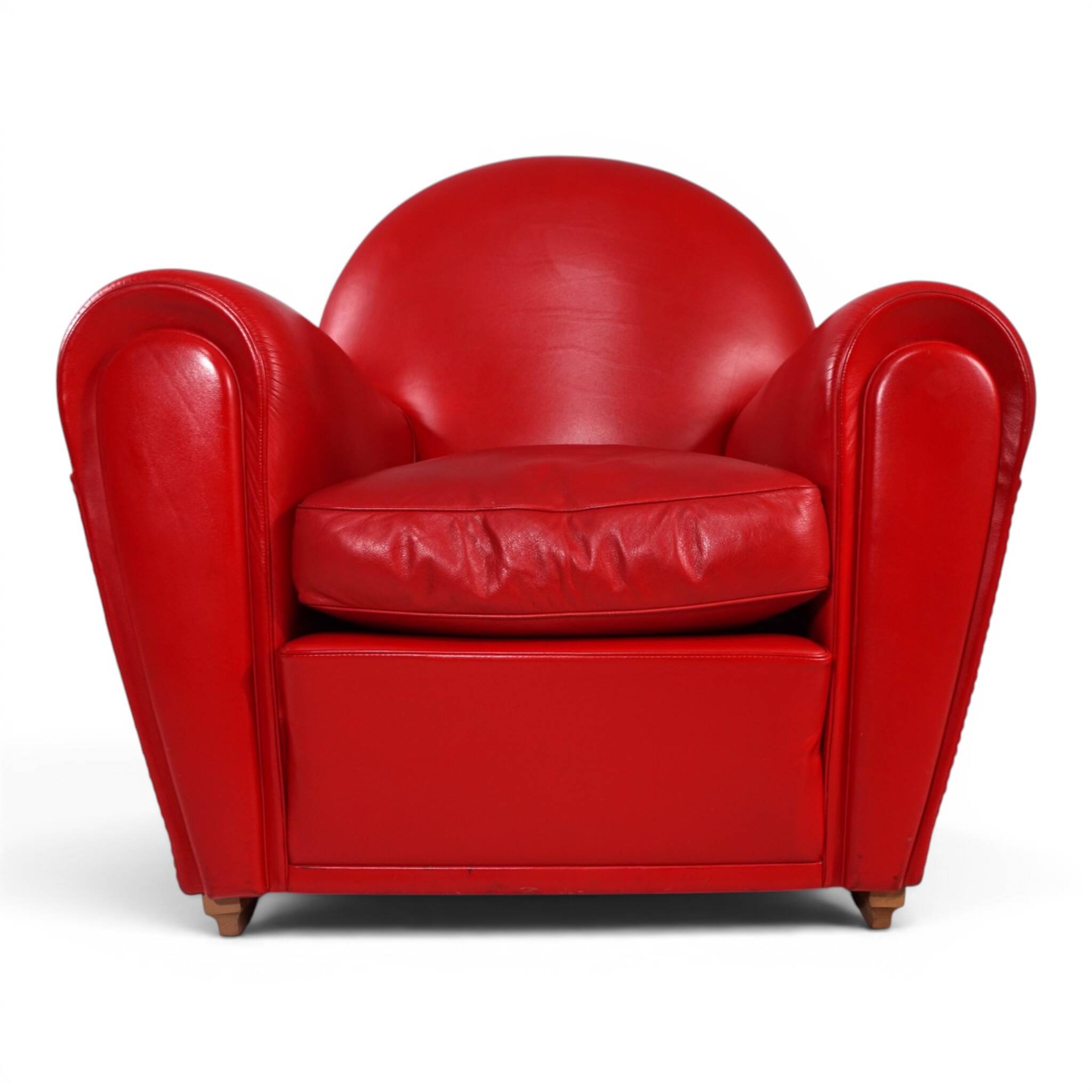 Poltrona Frau Vanity Fair Leather Armchair by Renzo Frau, 1990