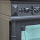Armoire parisienne vitrée noire et vert grisé 150cm