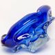 Artistic blue glass ashtray bowl from the mid-20th century, Italy, 1970s.