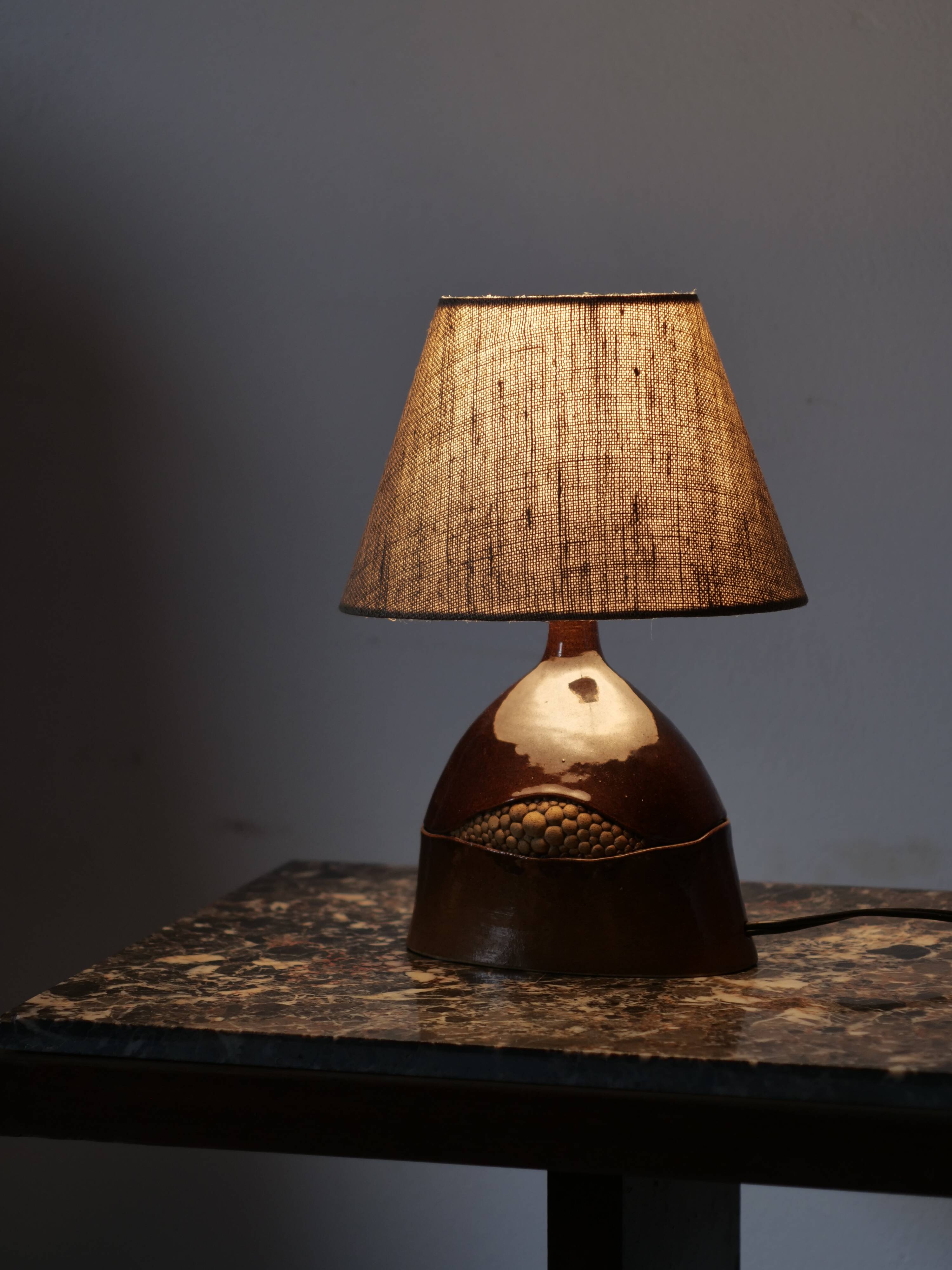unique vintage ceramic lamp from the 70s