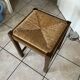 Wood and straw stool