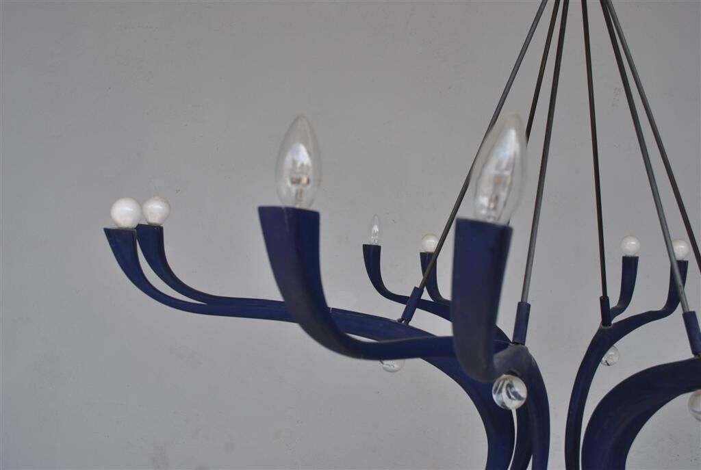 Vintage 1990s design to 12 lights chandelier
