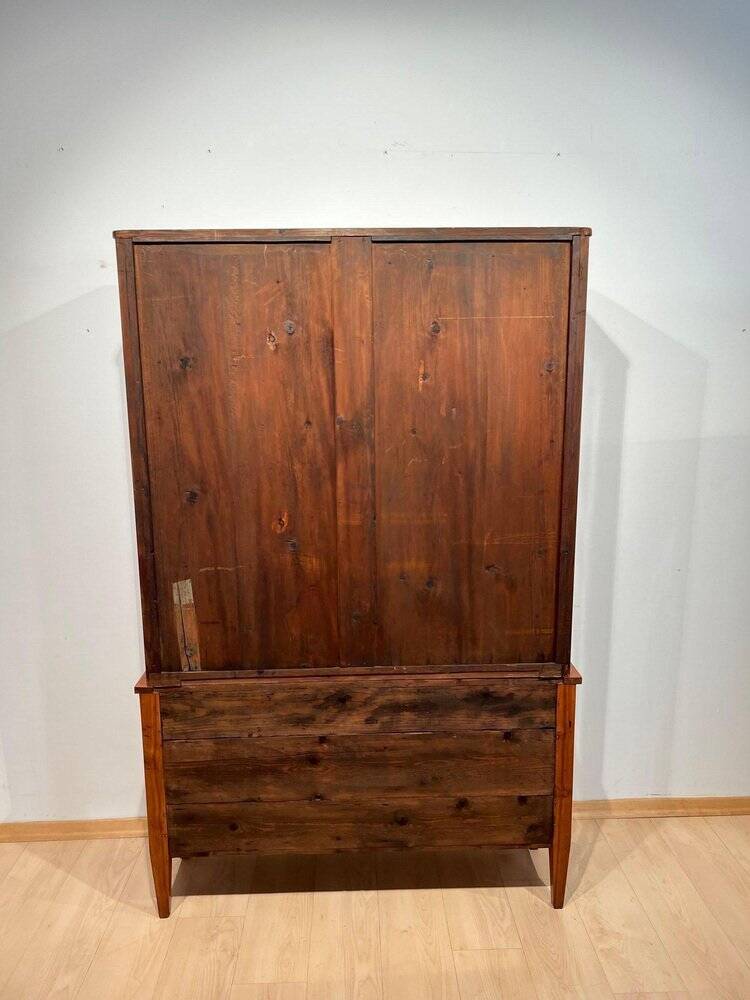 Biedermeier Top Showcase or Vitrine in Cherry Wood, South Germany, 1830