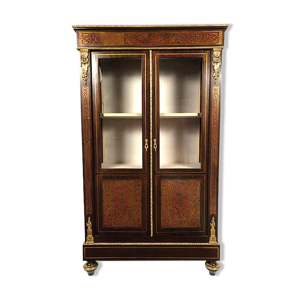 vitrine bois verni et