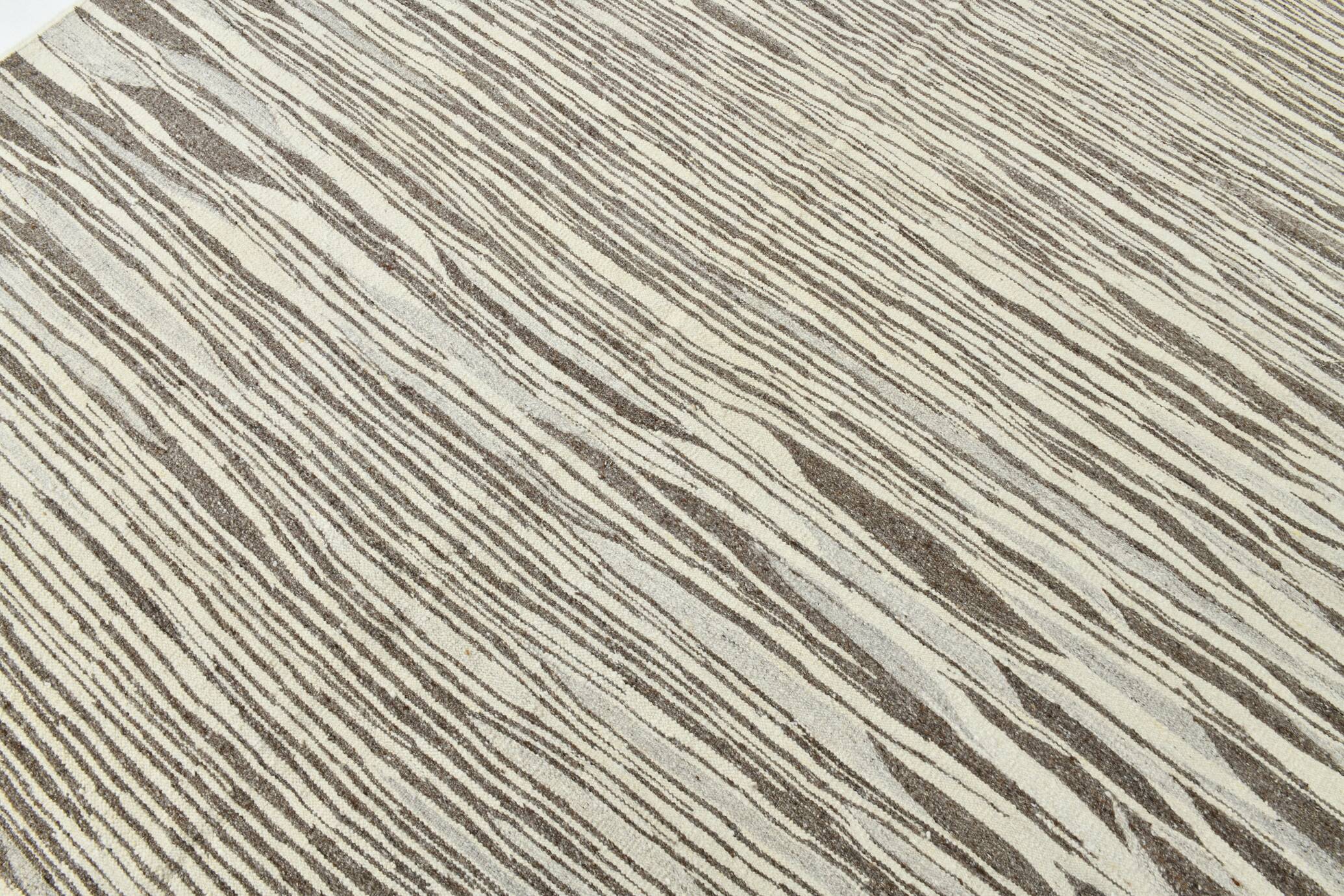 8x10 Brown & Beige Modern Wool Turkish Rug, 238x324Cm SK 34372