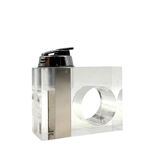 Briquet de table en lucite transparent de l'ère spatiale, Italie des années 1970