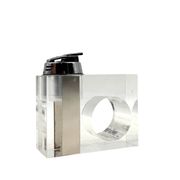 Briquet de table en lucite transparent de l'ère spatiale, Italie des années 1970