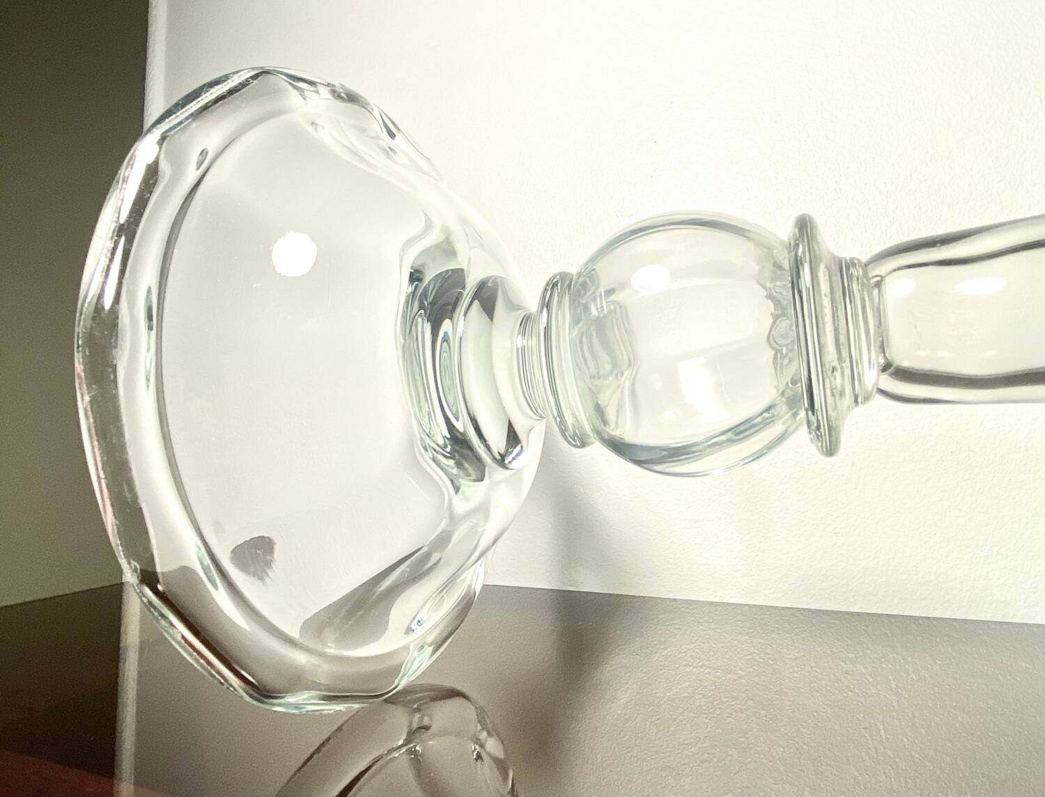 Giant crystal vase legras et cie