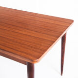 Table en teck avec rallonges de style scandinave - France, 1960