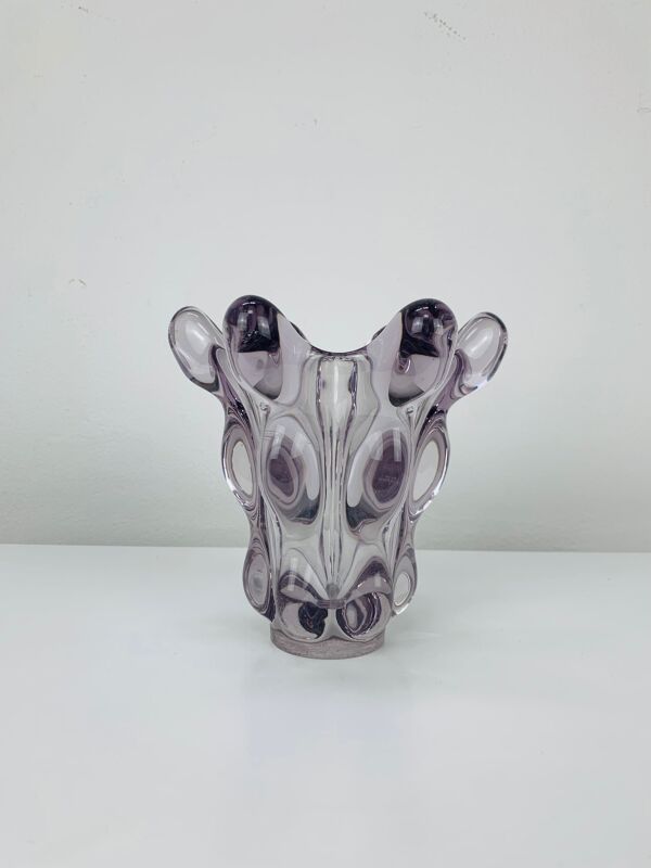 Vase Girafe en cristal Art Vannes, 1950, vintage