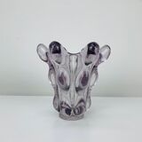 Giraffe vase in Art Vannes crystal, 1950, vintage