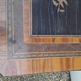 Travailleuse, coiffeuse en bois noirci et marqueterie, époque Napoléon III