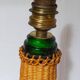XL bottle lamp foot dressed in rattan 50s