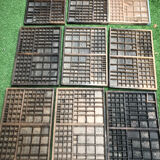 Set of 9 old printer drawers