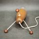 1960s Space Age Tripod Wood Table Lamp with Original Shade, Czechoslovakia