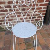 Wrought iron garden armchair