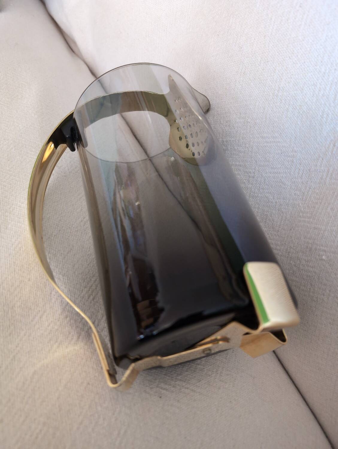 Vintage 70s smoked glass carafe