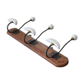 Vintage hook with 3 solid wood hooks