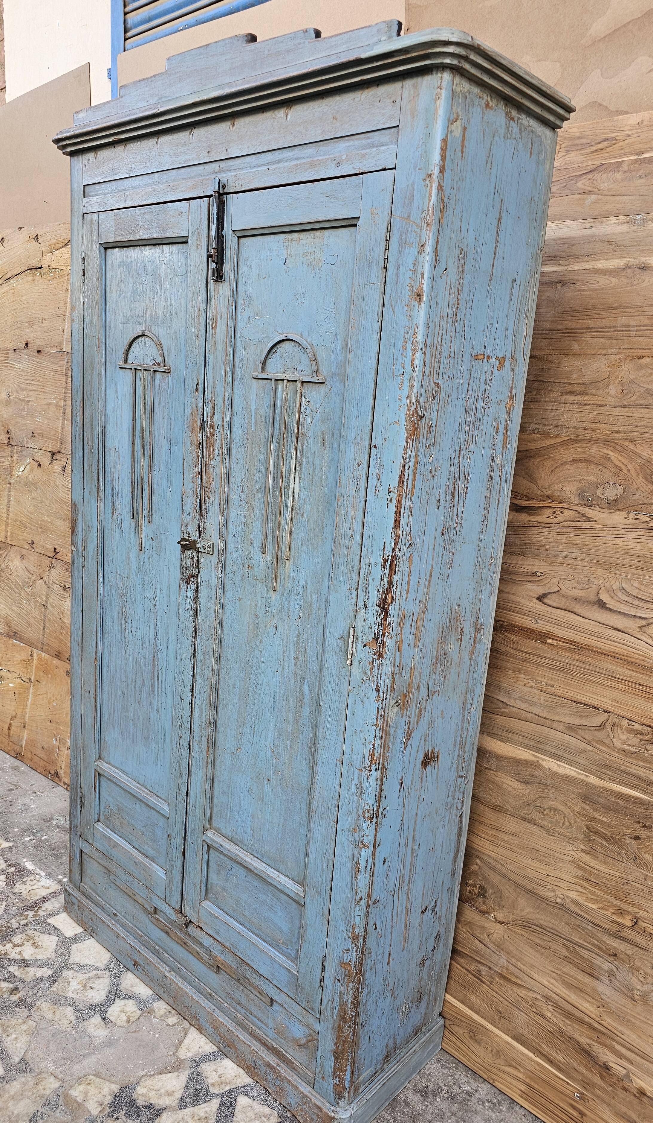 Antique Art Deco Burmese teak cabinet