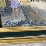 Signed village scene