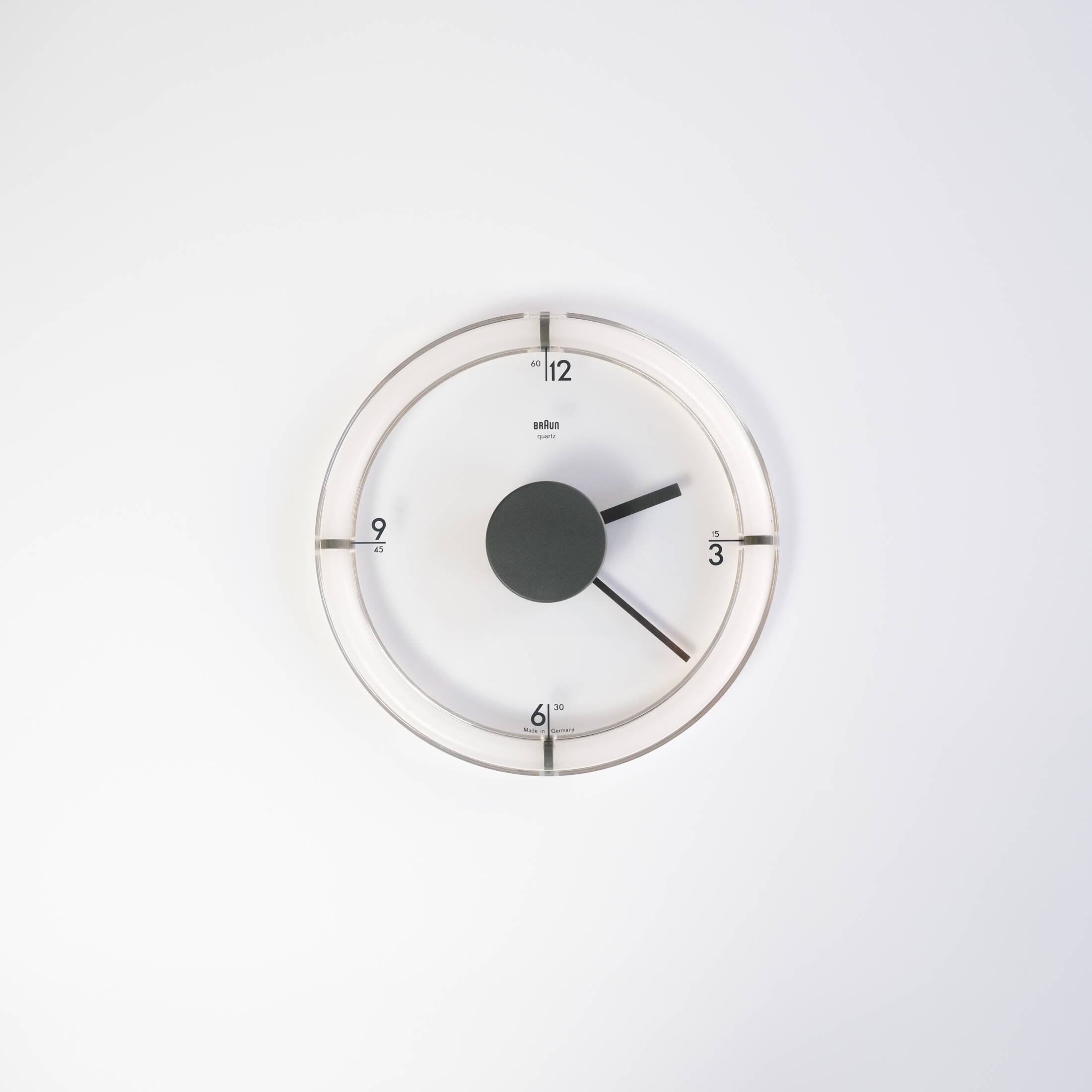 Postmodern BRAUN Model ABW-35 Wall Clock by Dietrich Lubs, Germany