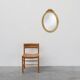 Oval shaped carved gilded Baroque mirror with beveled glass, Belgium