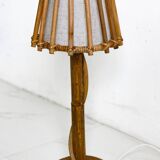 Lampe de table en roseau crayon moder du milieu du siècle