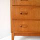 1960s Scandinavian Oak Tallboy with Sculpted Handles