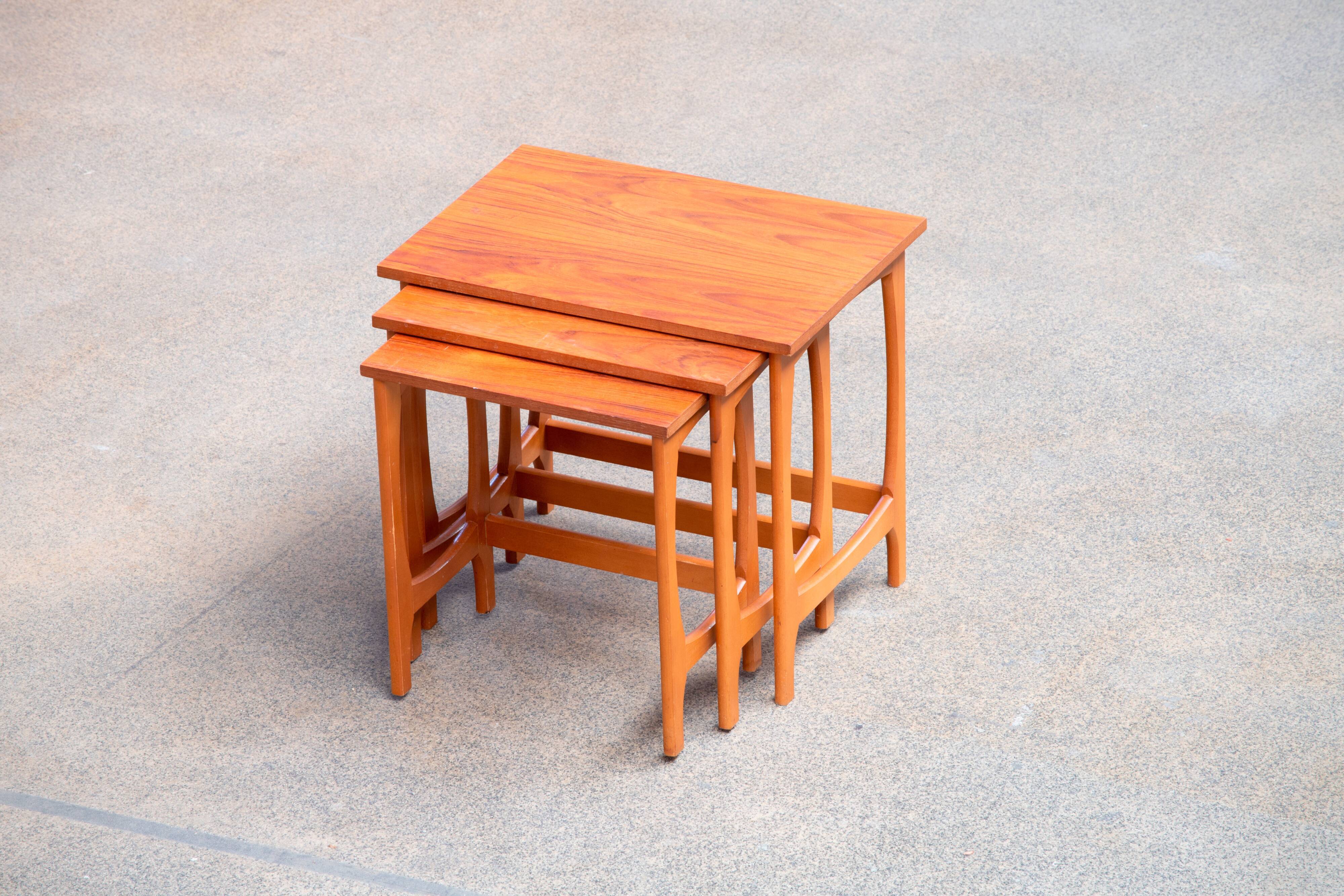 Tables basse gigogne (x3) scandinave vintage 1960
