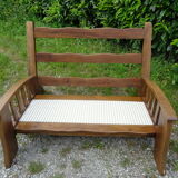 Brutalist elm bench